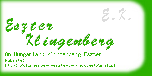eszter klingenberg business card
